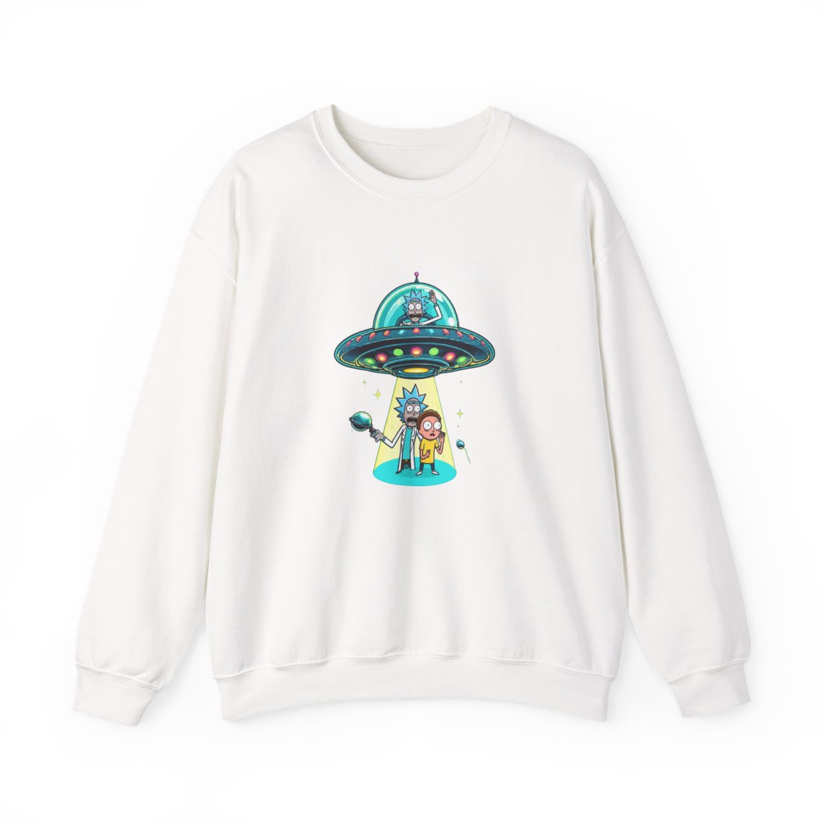 Rick And Morty In Ufo Best Love Crewneck - Official sweatshirts merchandise