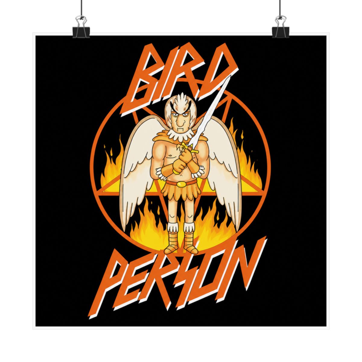 Rick and Morty Bird Person Pentagram Poster - alternate angle 4, merchandise