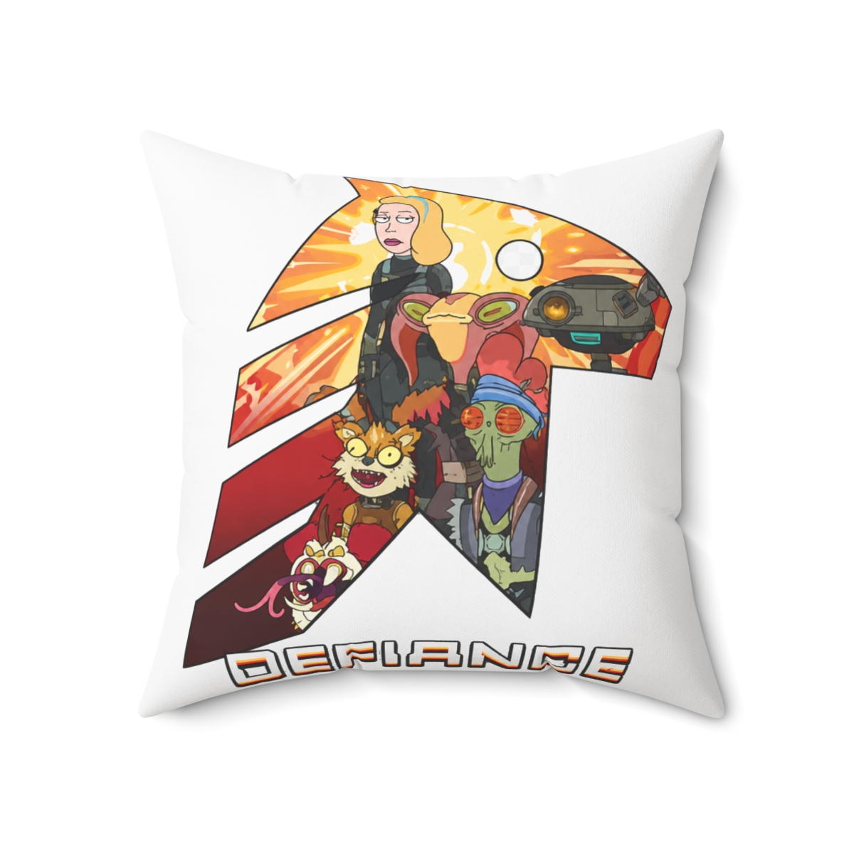 Rick and Morty Space Beth Defiance Crew Throw Pillow - alternate angle 5, merchandise