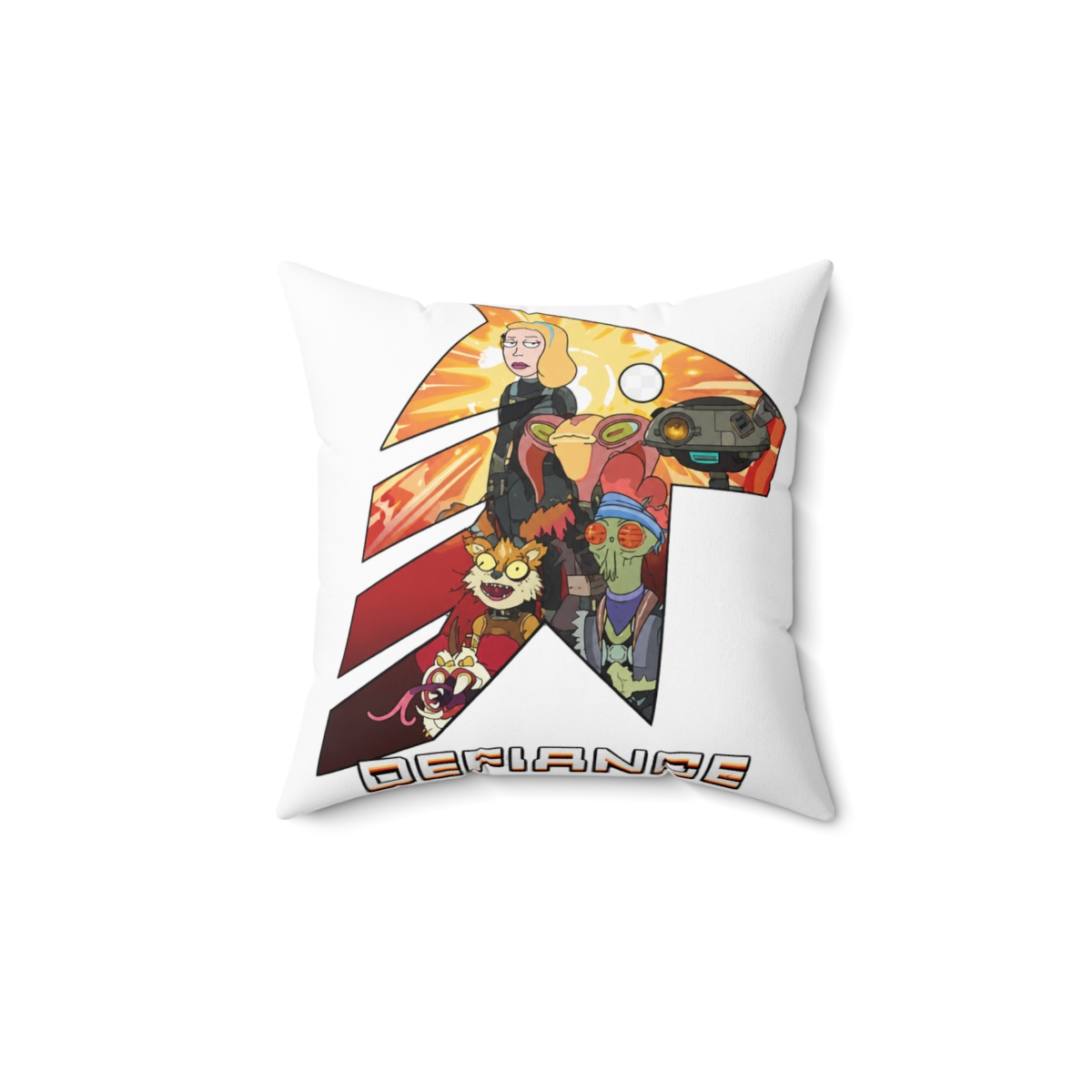 Rick and Morty Space Beth Defiance Crew Throw Pillow — official Rick and Morty Accessories