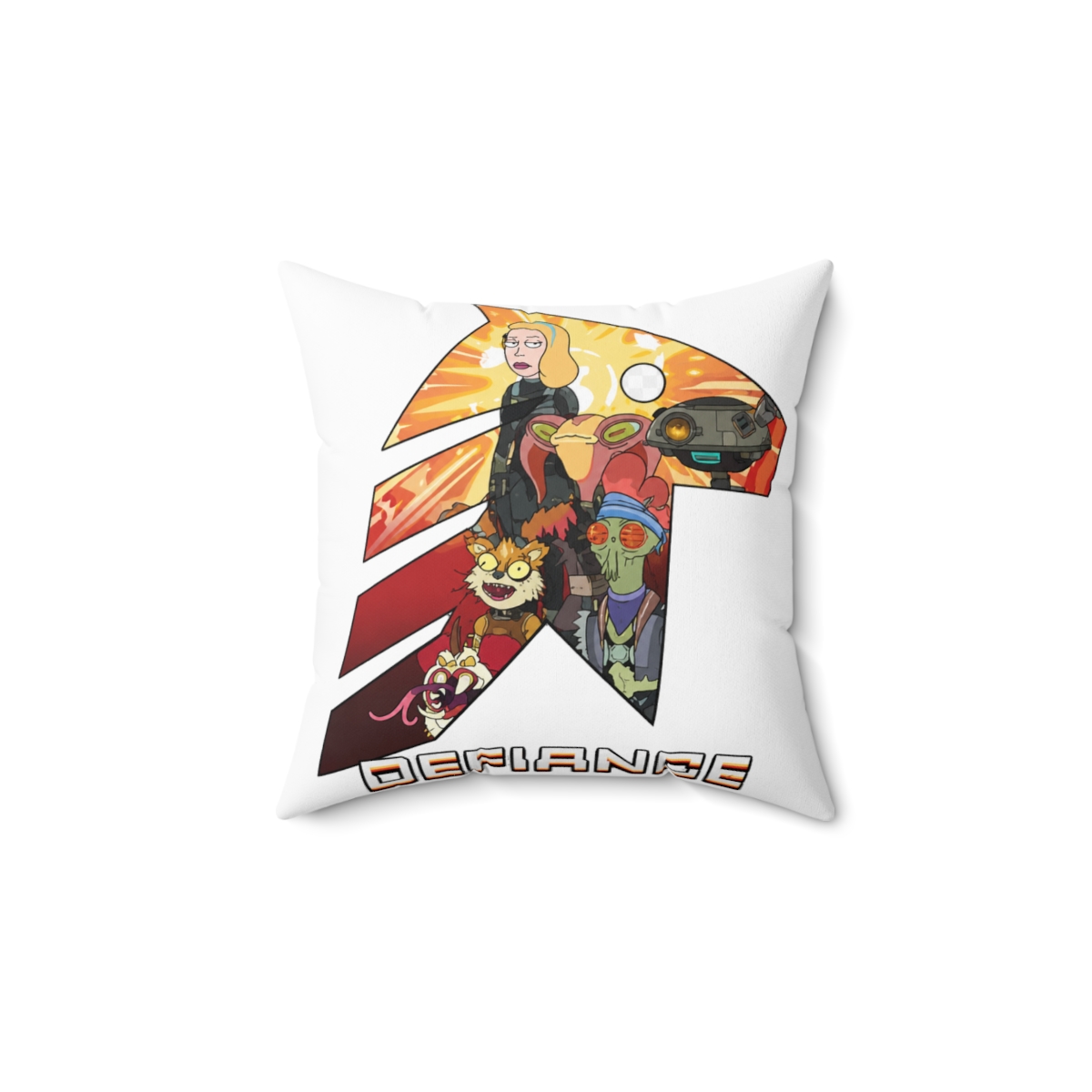 Rick and Morty Space Beth Defiance Crew Throw Pillow - alternate angle 1, merchandise