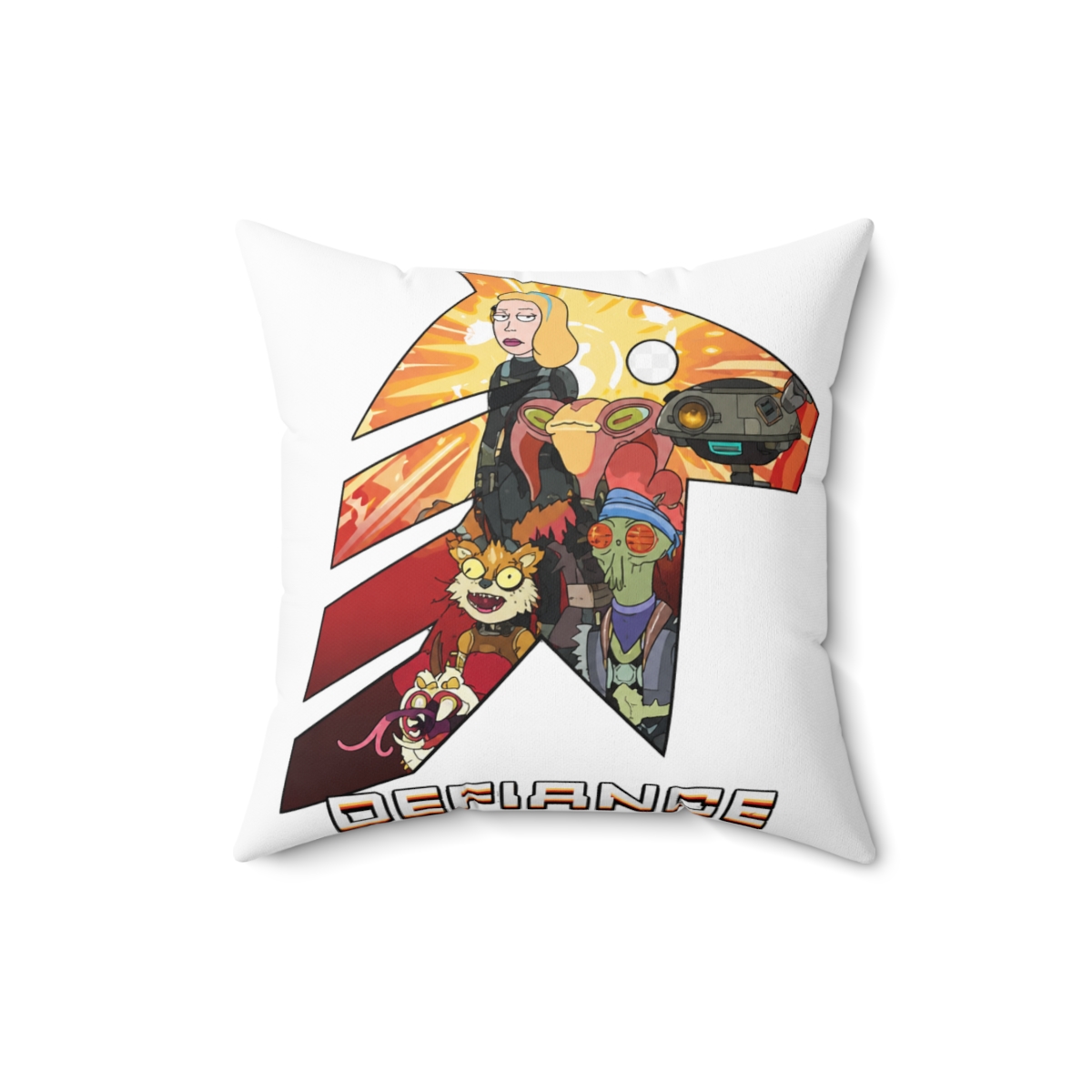 Rick and Morty Space Beth Defiance Crew Throw Pillow - alternate angle 2, merchandise