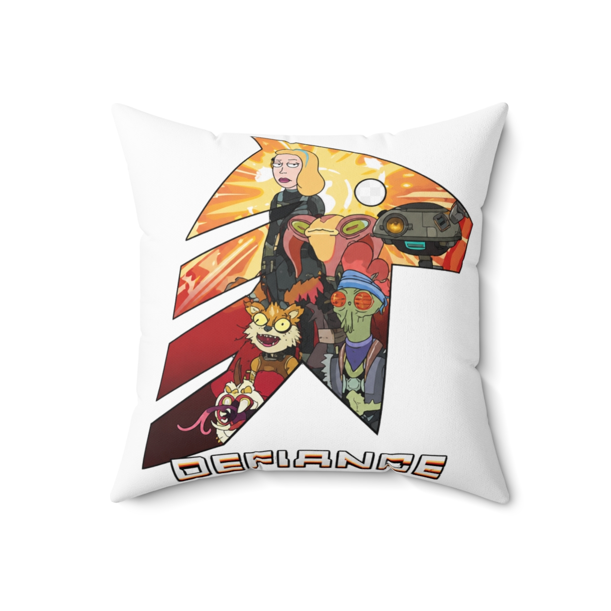 Rick and Morty Space Beth Defiance Crew Throw Pillow - alternate angle 3, merchandise