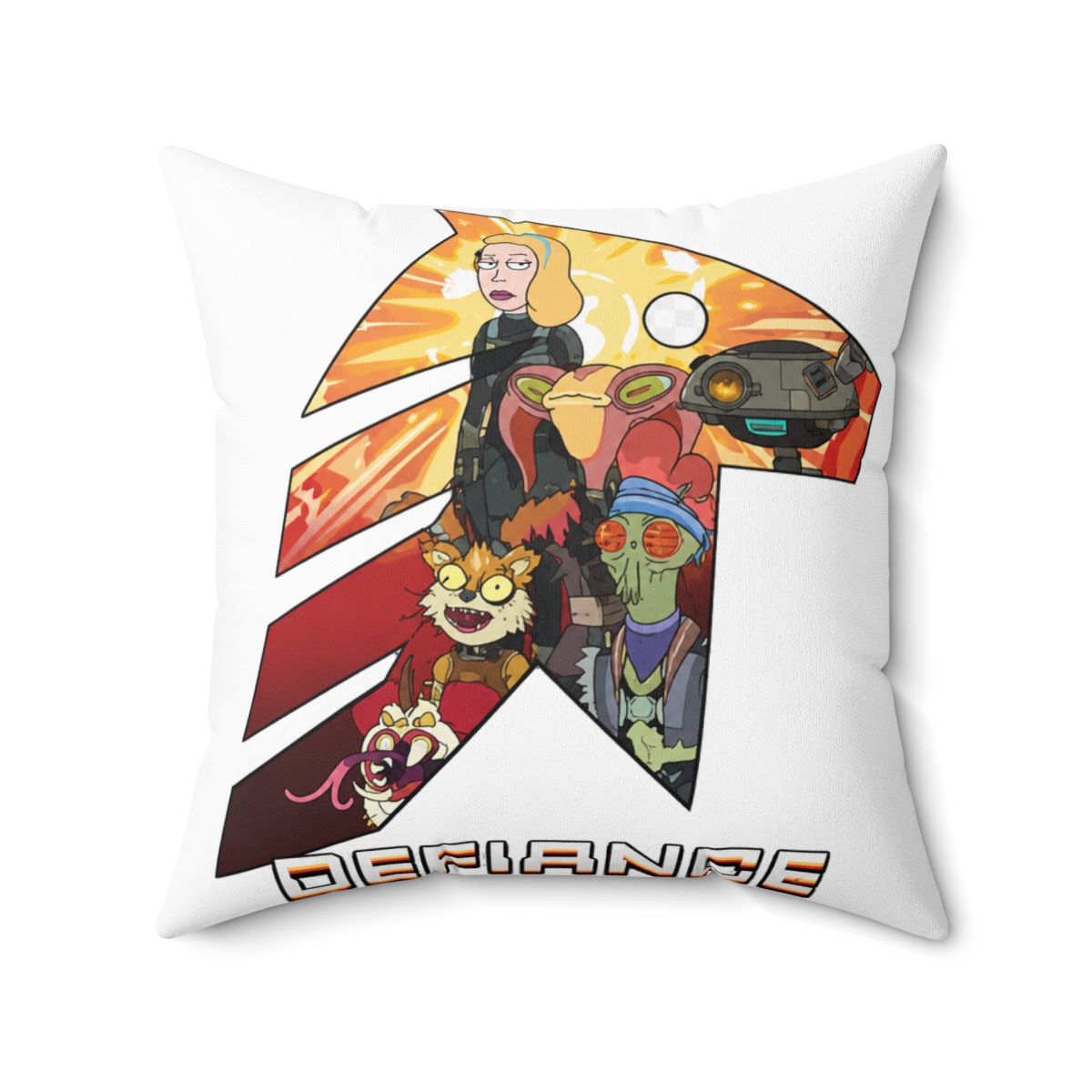 Rick and Morty Space Beth Defiance Crew Throw Pillow - alternate angle 4, merchandise
