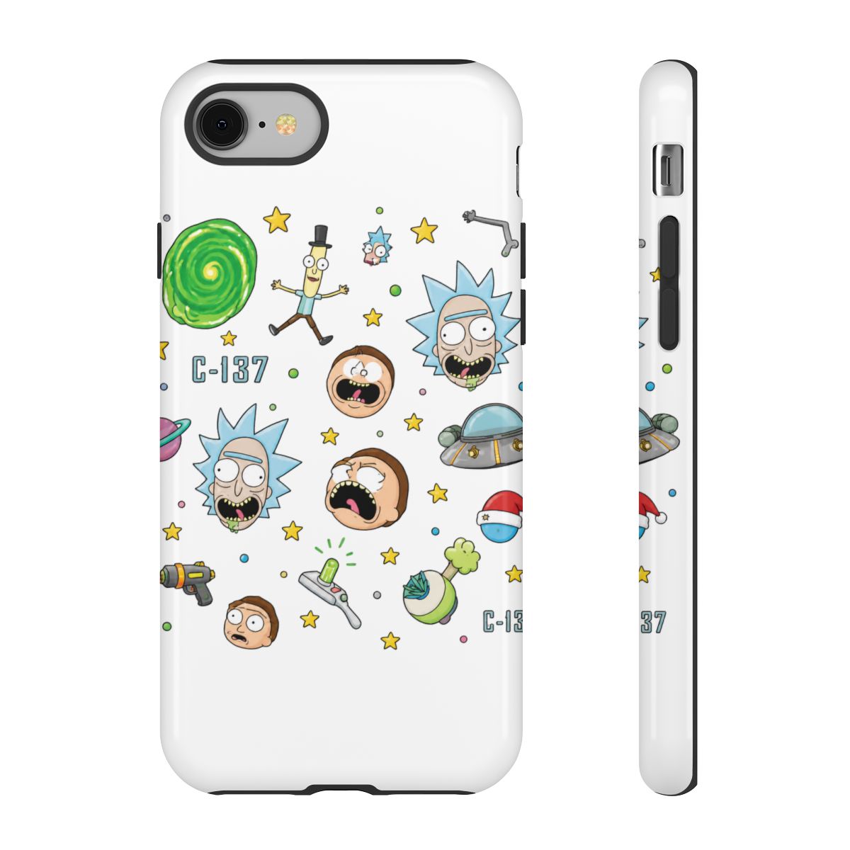 Small Pattern Rick And Morty Pattern Iphone Case - Official phone-cases merchandise