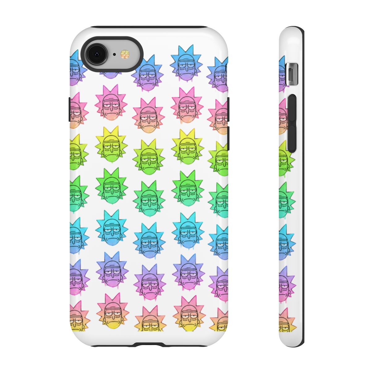 Rick And Morty Cartoon Rainbow Rick Head Pattern Speck Phone Case - Official Phone Cases merchandise