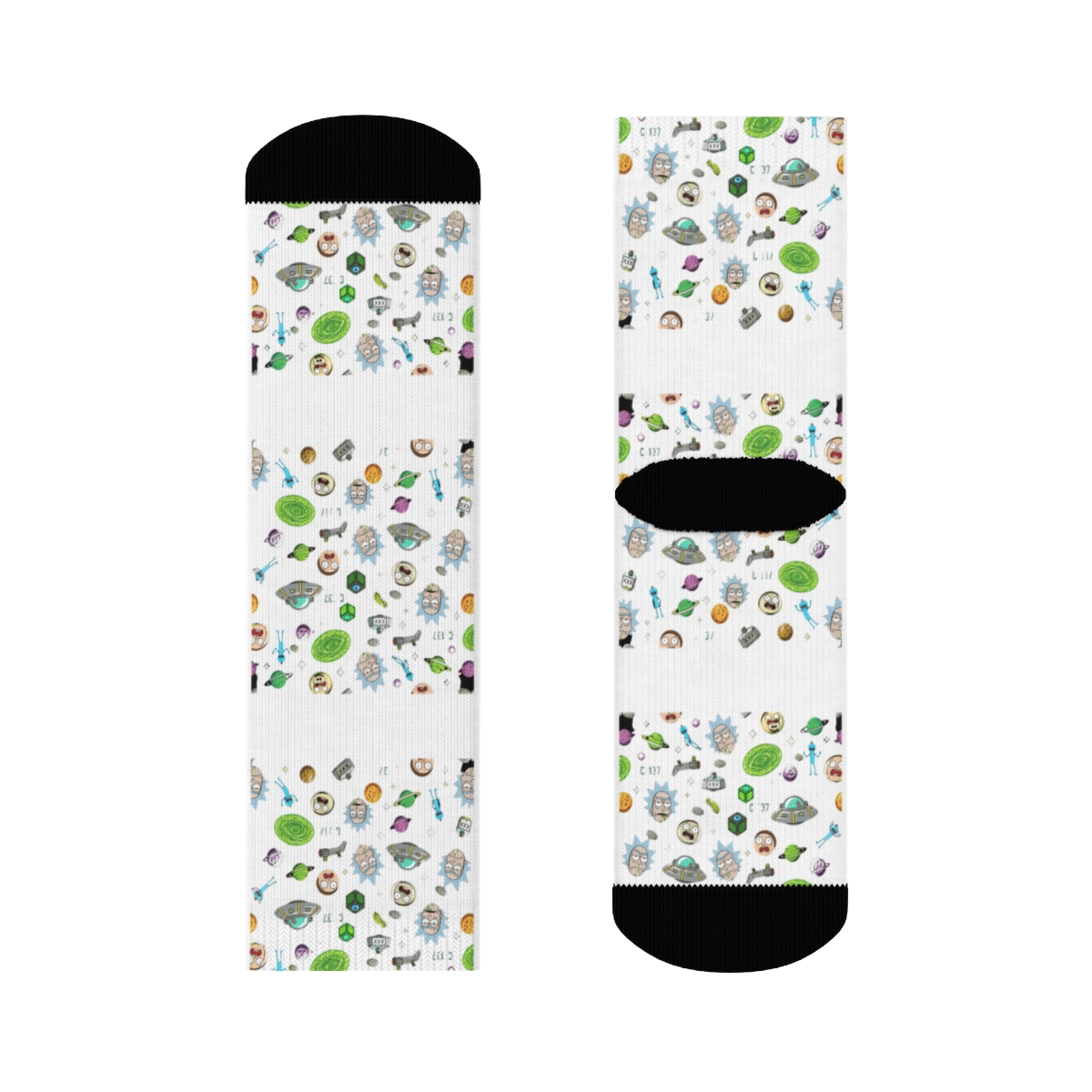 Rick Rick and Morty Space-Time Distortion Sock