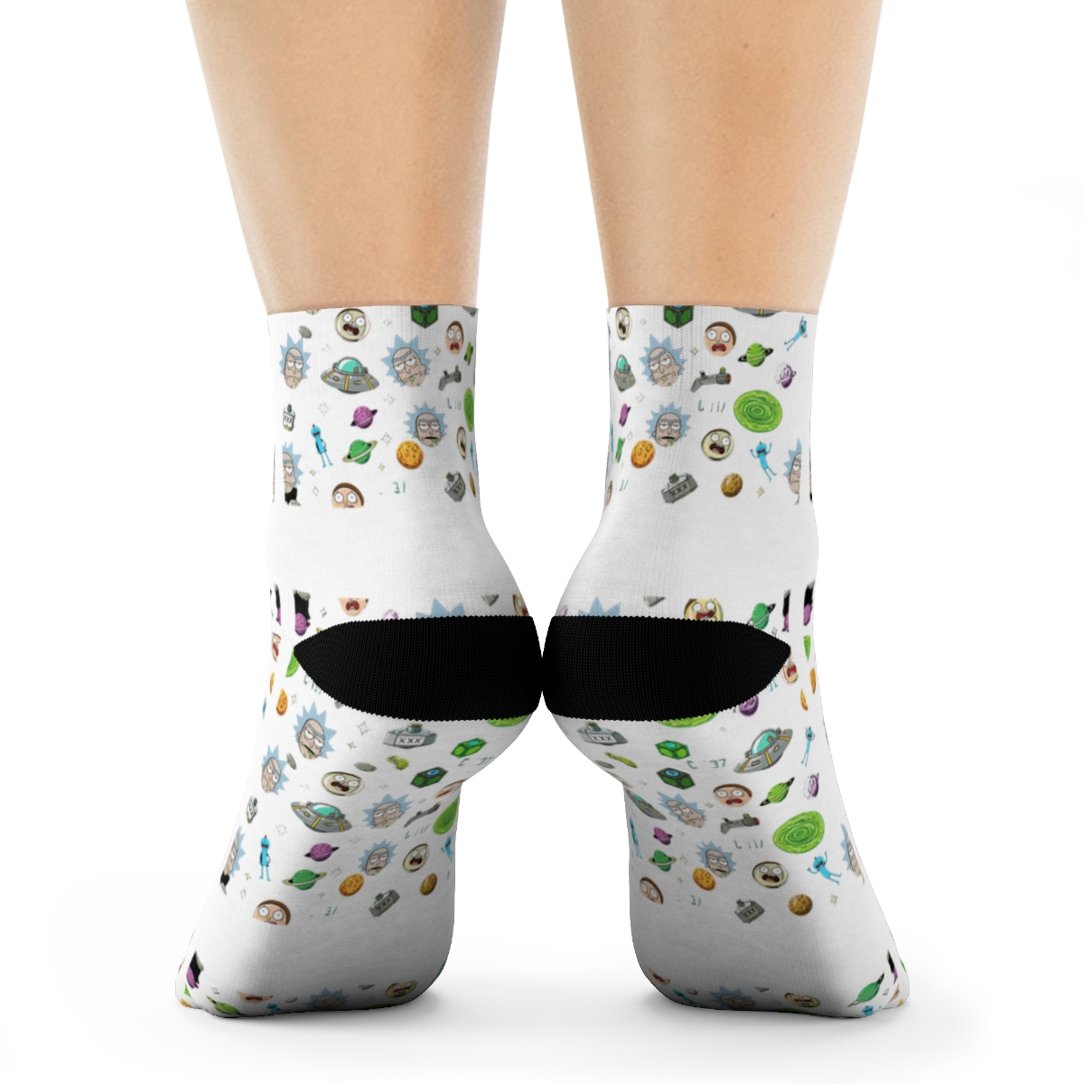 Rick Rick and Morty Space-Time Distortion Sock - alternate angle 1, merchandise