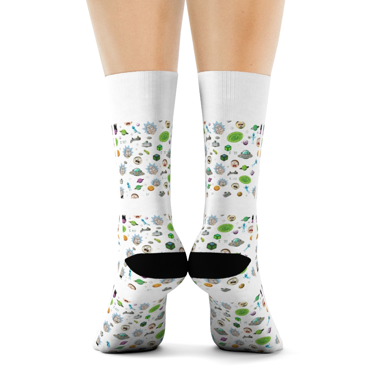 Rick Rick and Morty Space-Time Distortion Sock - alternate angle 2, merchandise