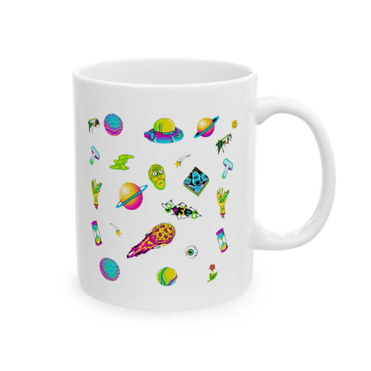 Rick and Morty Psychedelic Season 3 Pattern Giant Coffee Mug - Official mugs merchandise