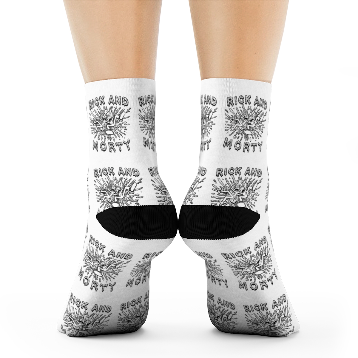 Rick and Morty Falling Into Acid Vat Socks - Official Accessories merchandise