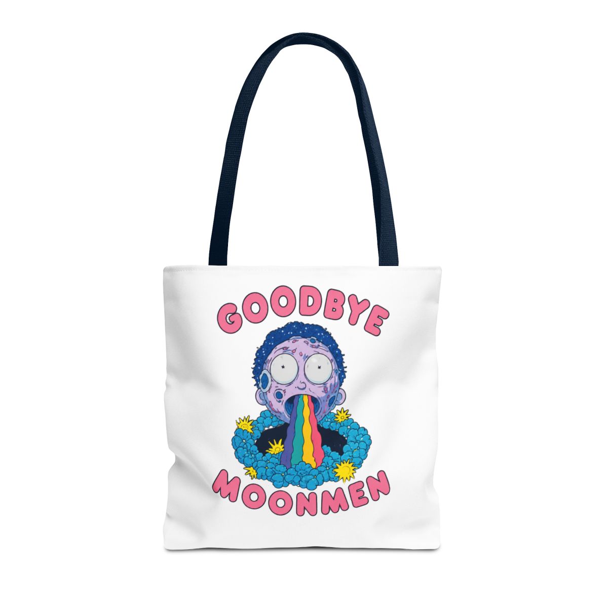 Rick and Morty Goodbye Moonmen Blue Bags - Official Bags & Totes merchandise