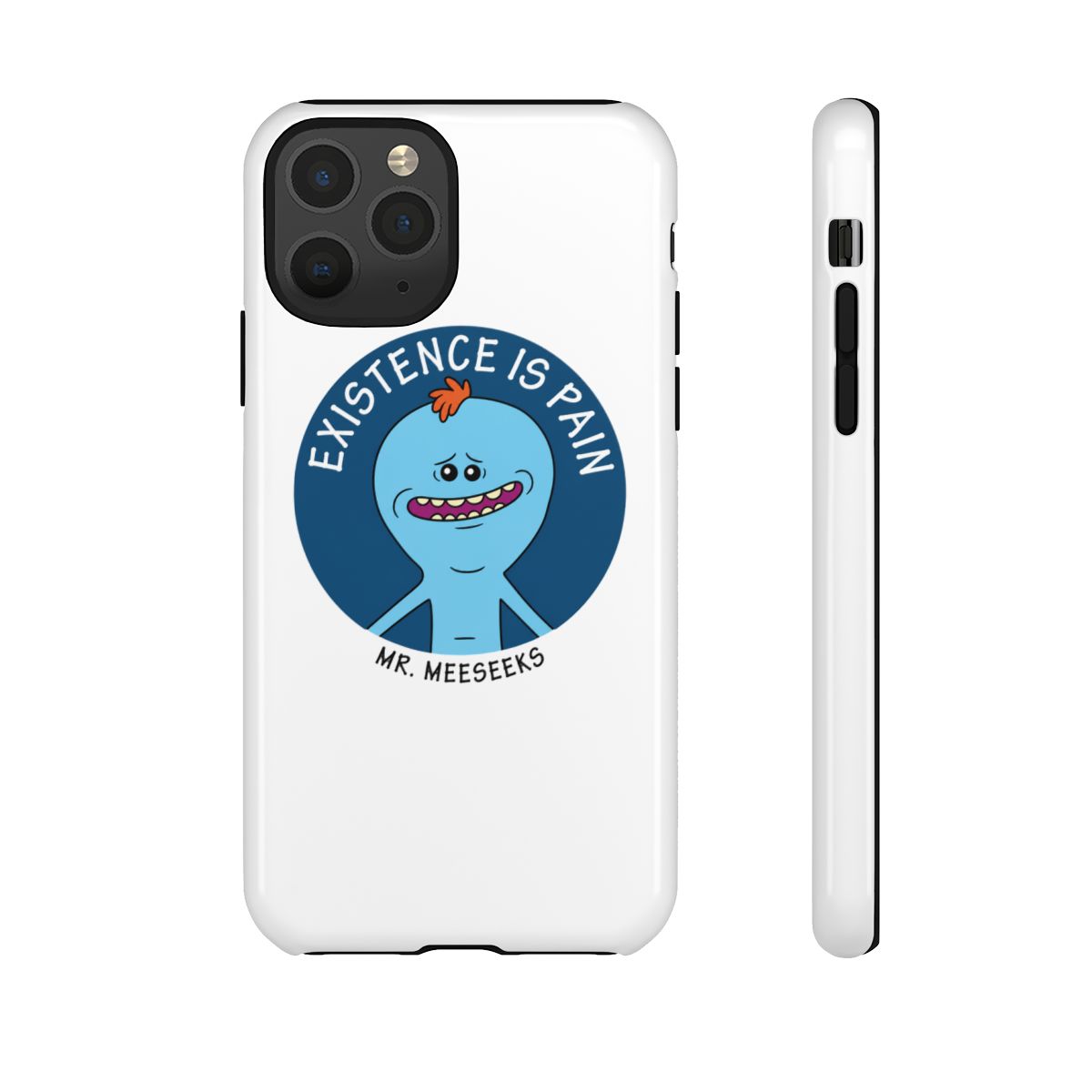 Rick And Morty Existence Is Pain Gray Phone Case
