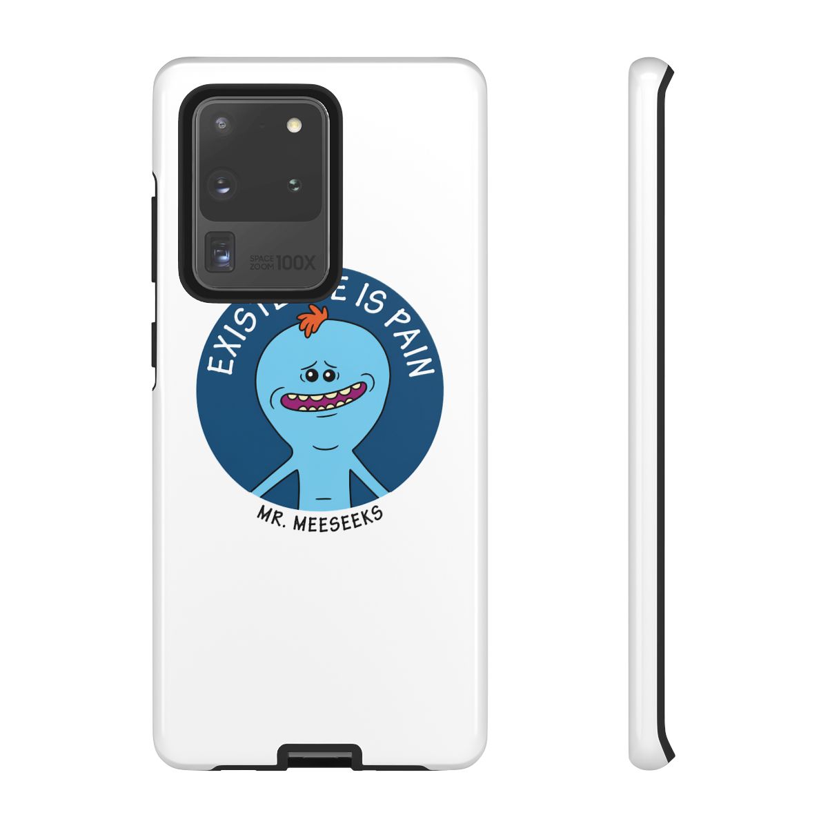 Rick And Morty Existence Is Pain Gray Phone Case - alternate angle 3, merchandise