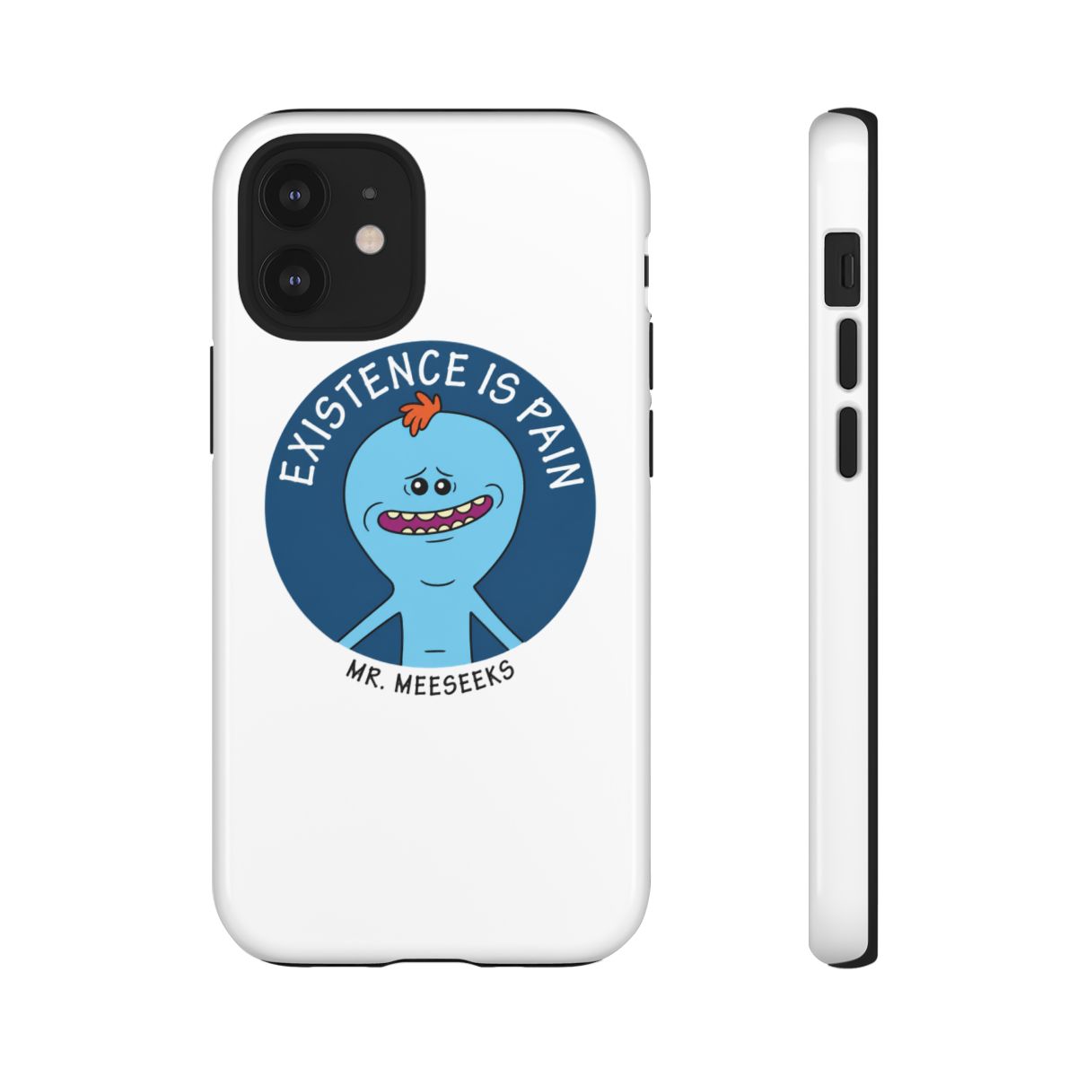 Rick And Morty Existence Is Pain Gray Phone Case - alternate angle 5, merchandise