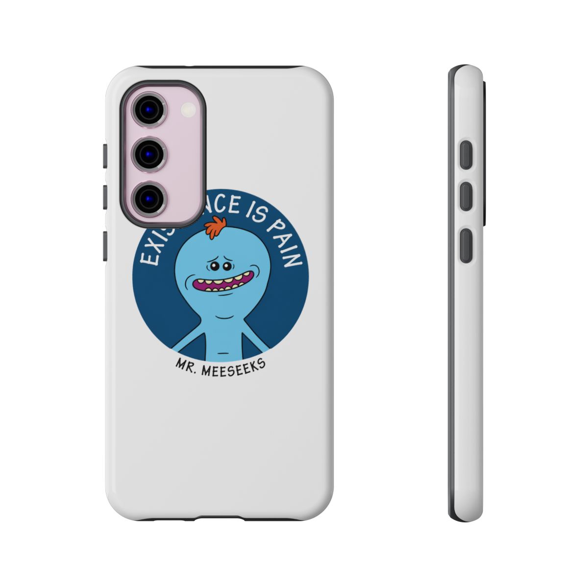 Rick And Morty Existence Is Pain Gray Phone Case - alternate angle 4, merchandise