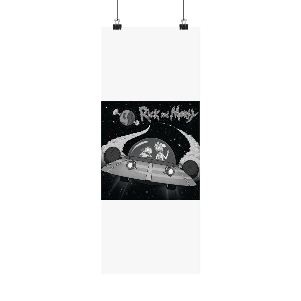 Rick and Morty Flying Off In Space Ship Poster - alternate angle 4, merchandise