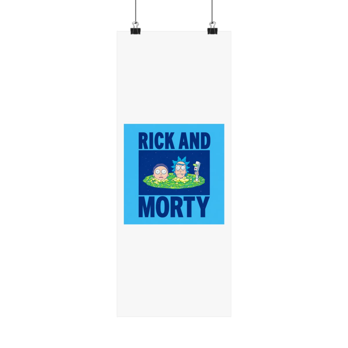 Rick and Morty Peeking Through Portal Poster - alternate angle 2, merchandise
