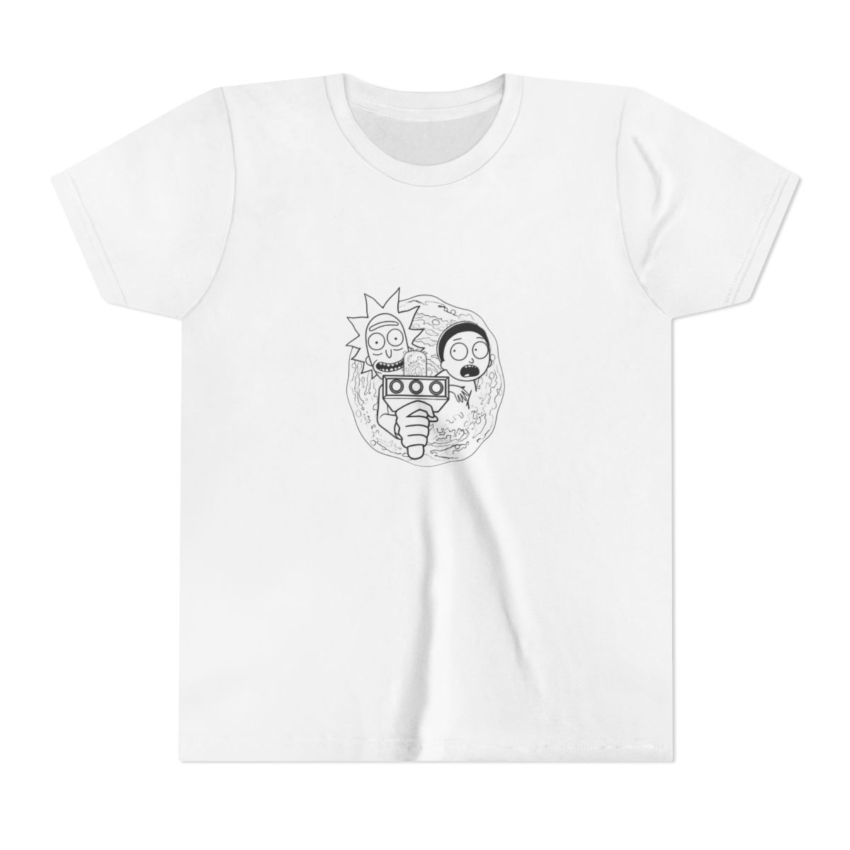 new RICK AND MORTY Kids T Shirt black green big logo cartoon funny ADULT SMALL - alternate angle 2, merchandise