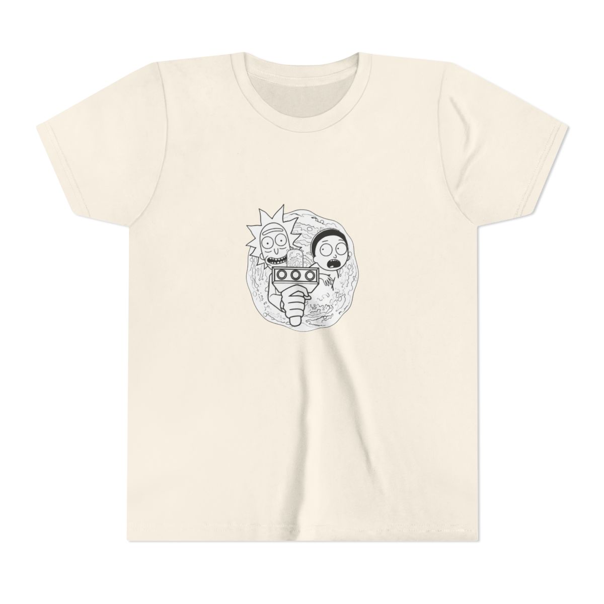 new RICK AND MORTY Kids T Shirt black green big logo cartoon funny ADULT SMALL - alternate angle 4, merchandise