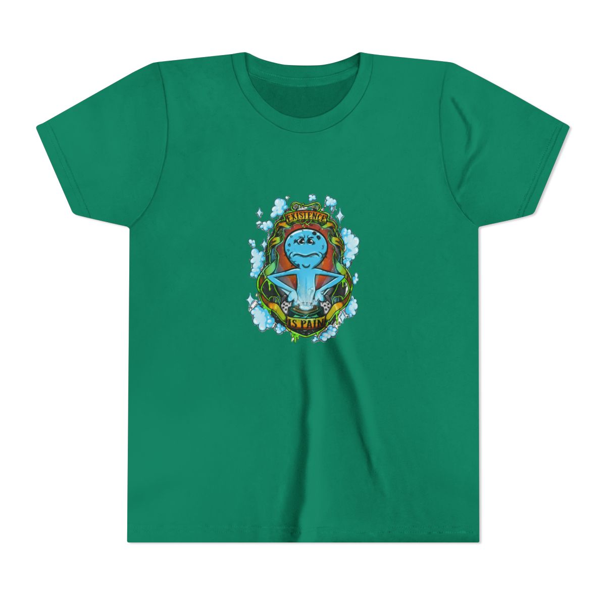 Rick And Morty Existence Is Pain Kids T Shirt - alternate angle 2, merchandise