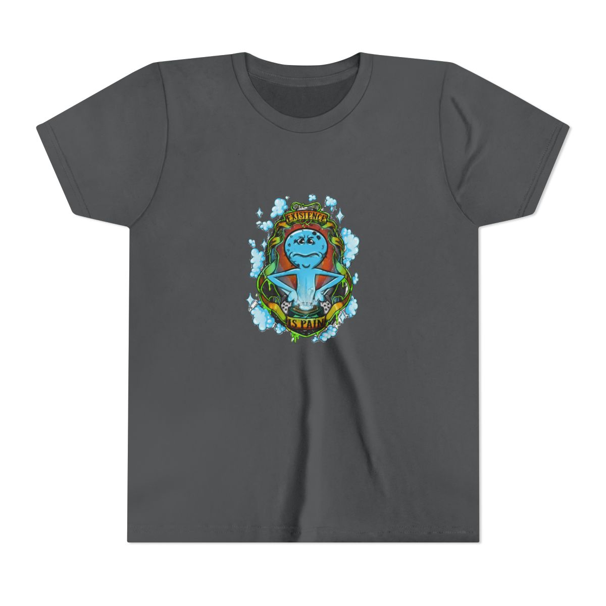 Rick And Morty Existence Is Pain Kids T Shirt - alternate angle 4, merchandise