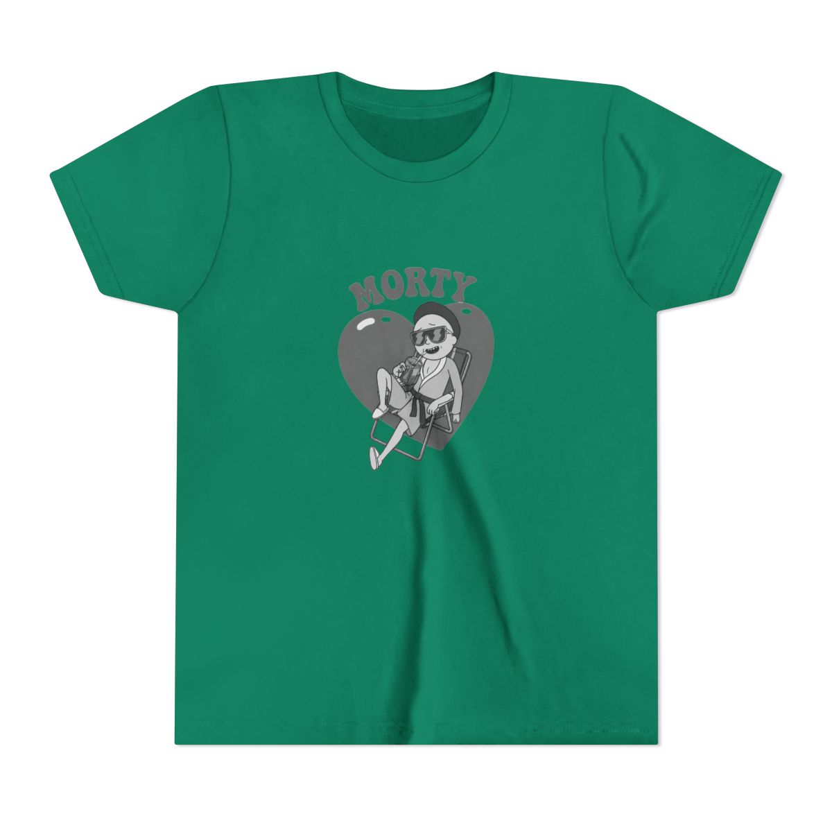 Rick And Morty Heart Morty Boyfriend Fit Girls Kids T Shirt - alternate angle 2, merchandise