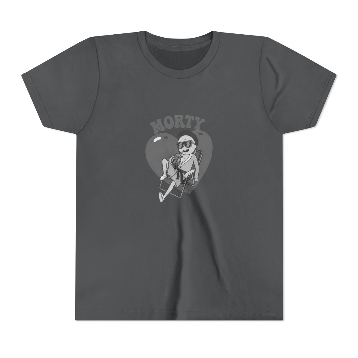 Rick And Morty Heart Morty Boyfriend Fit Girls Kids T Shirt - alternate angle 5, merchandise