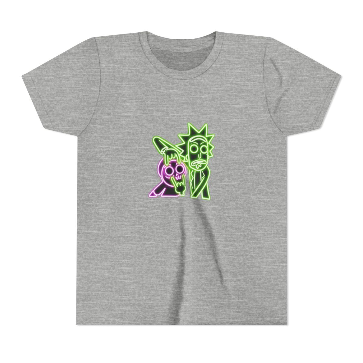 Rick And Morty Neon Kids T Shirt - alternate angle 2, merchandise