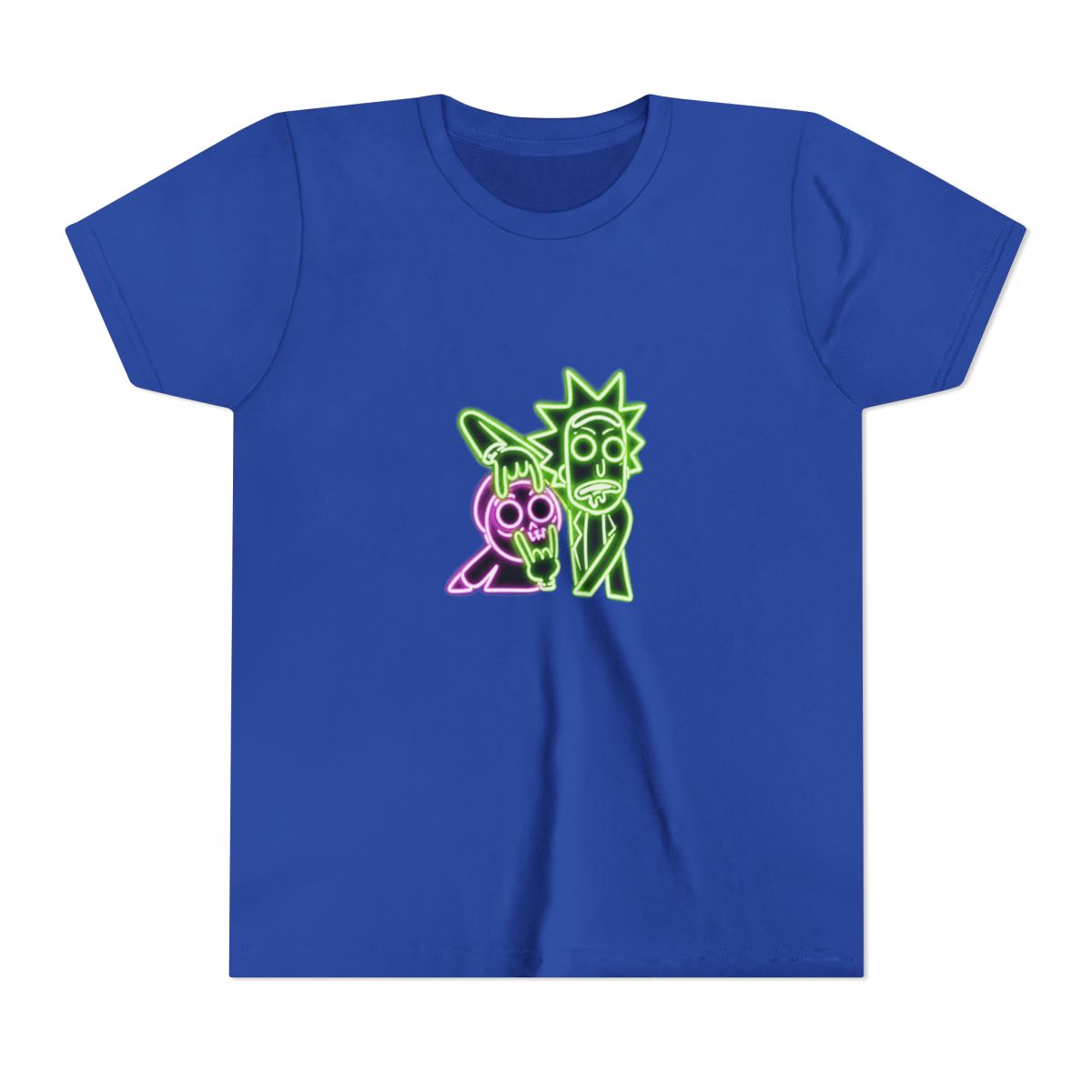 Rick And Morty Neon Kids T Shirt - alternate angle 3, merchandise