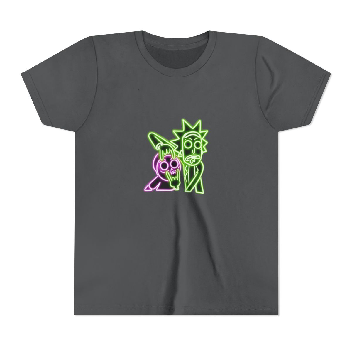 Rick And Morty Neon Kids T Shirt - alternate angle 4, merchandise