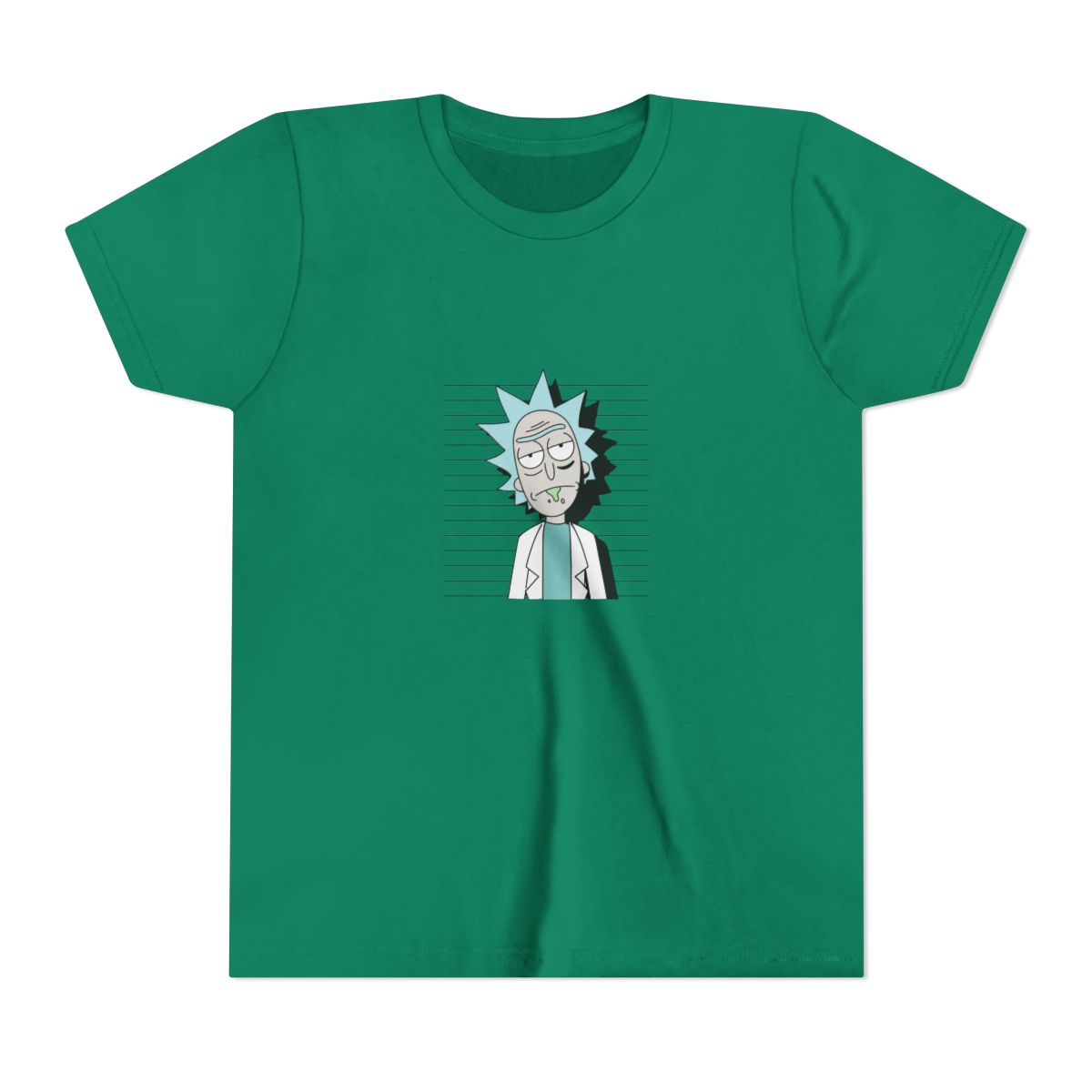 Rick Mug Shot Kids T Shirt | Rick and Morty - alternate angle 2, merchandise