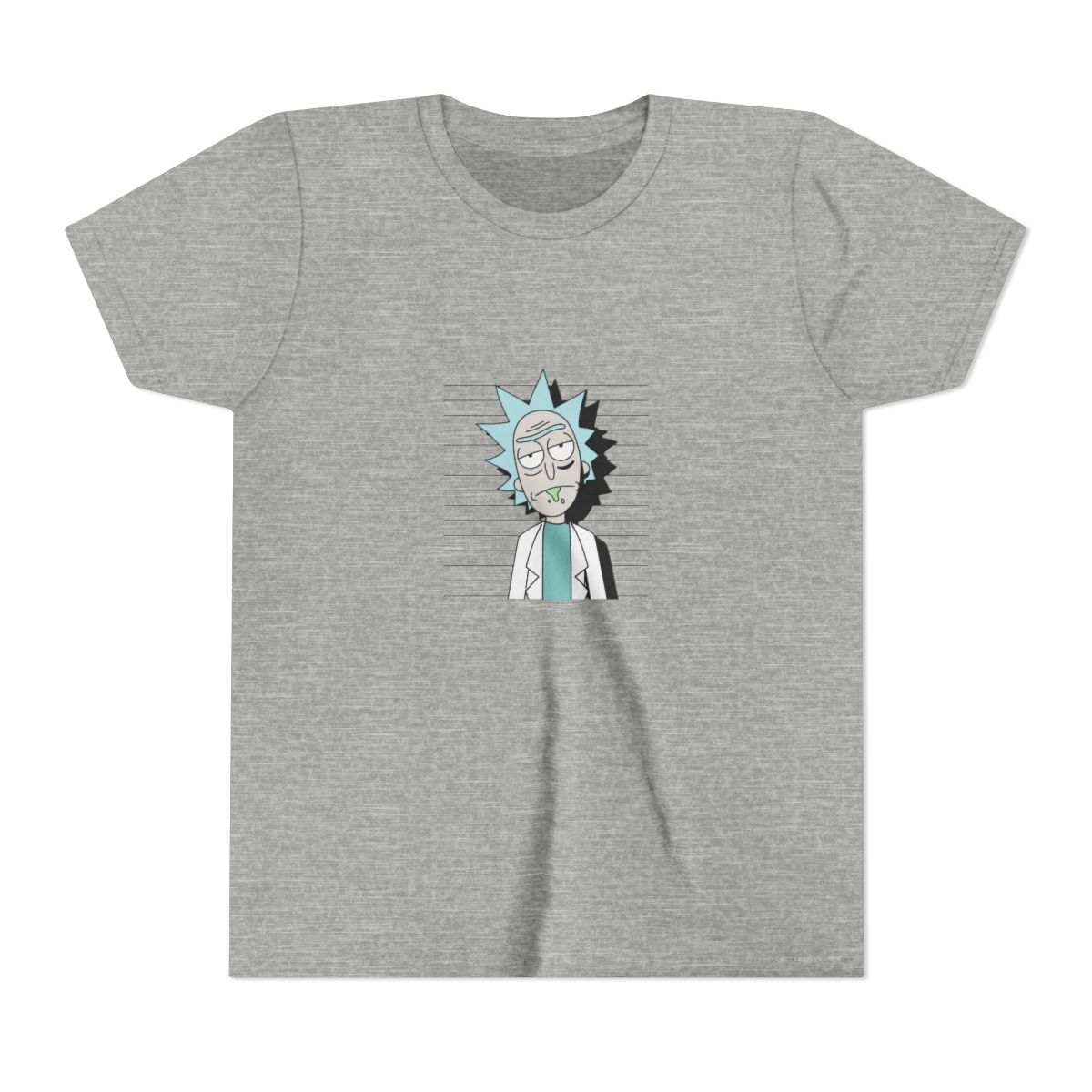 Rick Mug Shot Kids T Shirt | Rick and Morty - alternate angle 3, merchandise