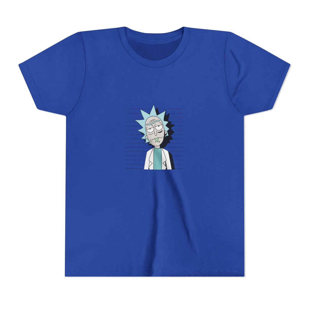 Rick Mug Shot Kids T Shirt | Rick and Morty - alternate angle 4, merchandise
